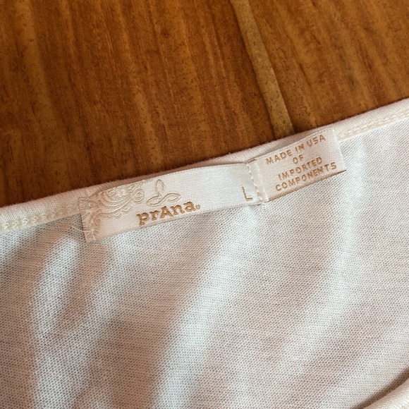 Prana off white cream long sleeve top size large - Picture 2 of 11